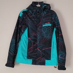 Oakley medium turquoise, black and orange